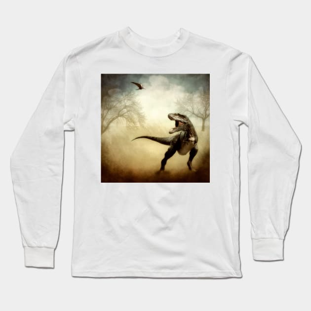 Tyrannosaurus Rex - T Rex - Dinosaur Long Sleeve T-Shirt by JimDeFazioPhotography